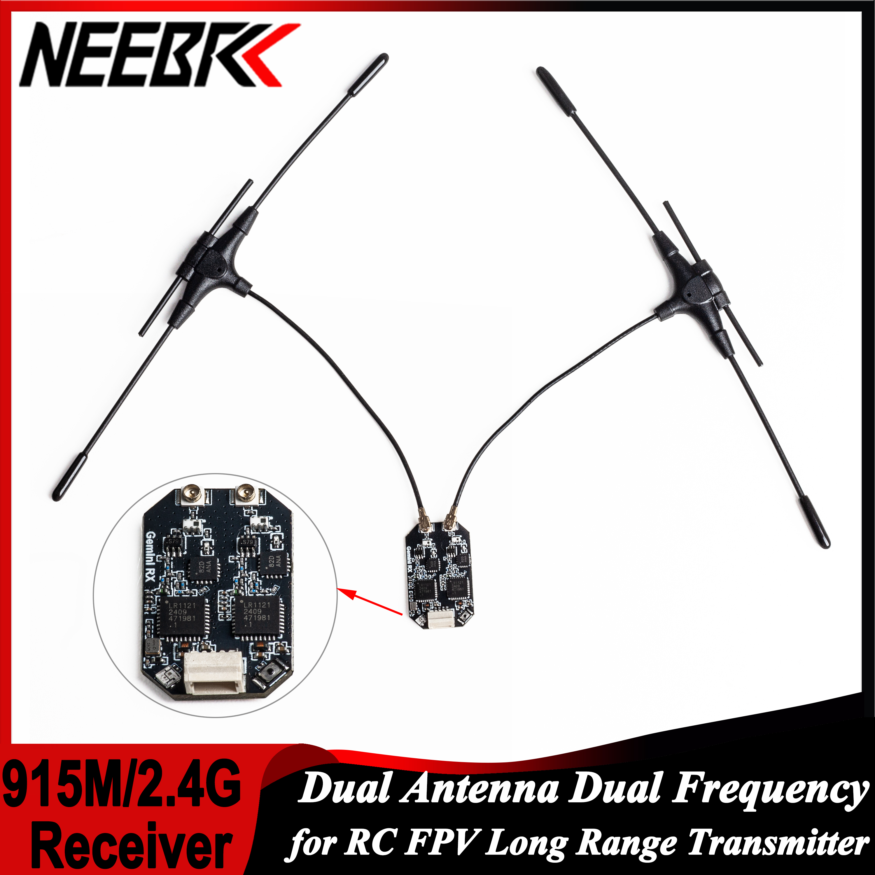 Fpv Drone Quadcopter - ELRS 915MHz/2.4GHz Gemini 듀얼 안테나 FPV