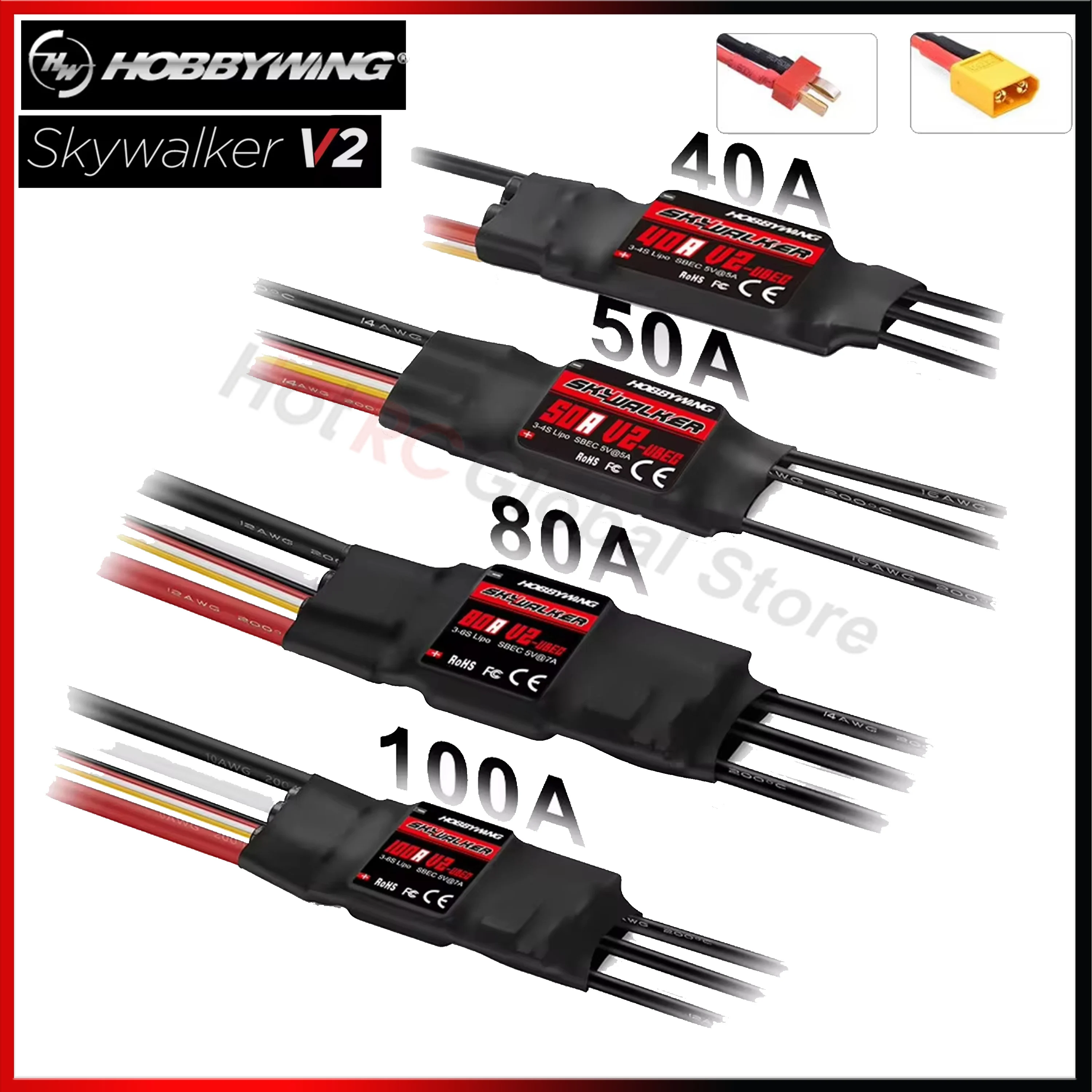 Fpv Drone Esc - HOBBYWING 스카이워커 V2 시리즈 브러시리스 ESC