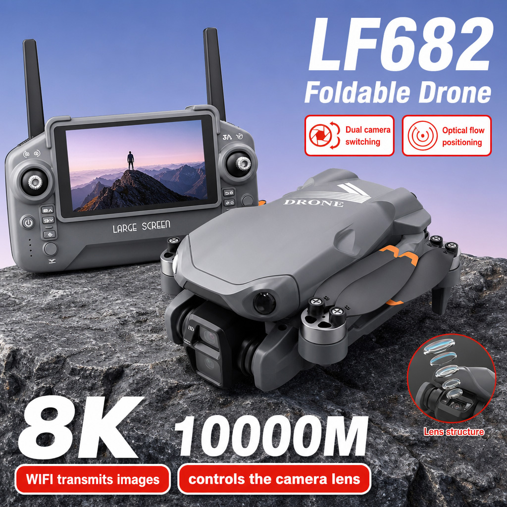 항공 사진 촬영 LF682 드론 8K HD 듀얼 카메라 - Fpv Drone Charger 리뷰 및 가격