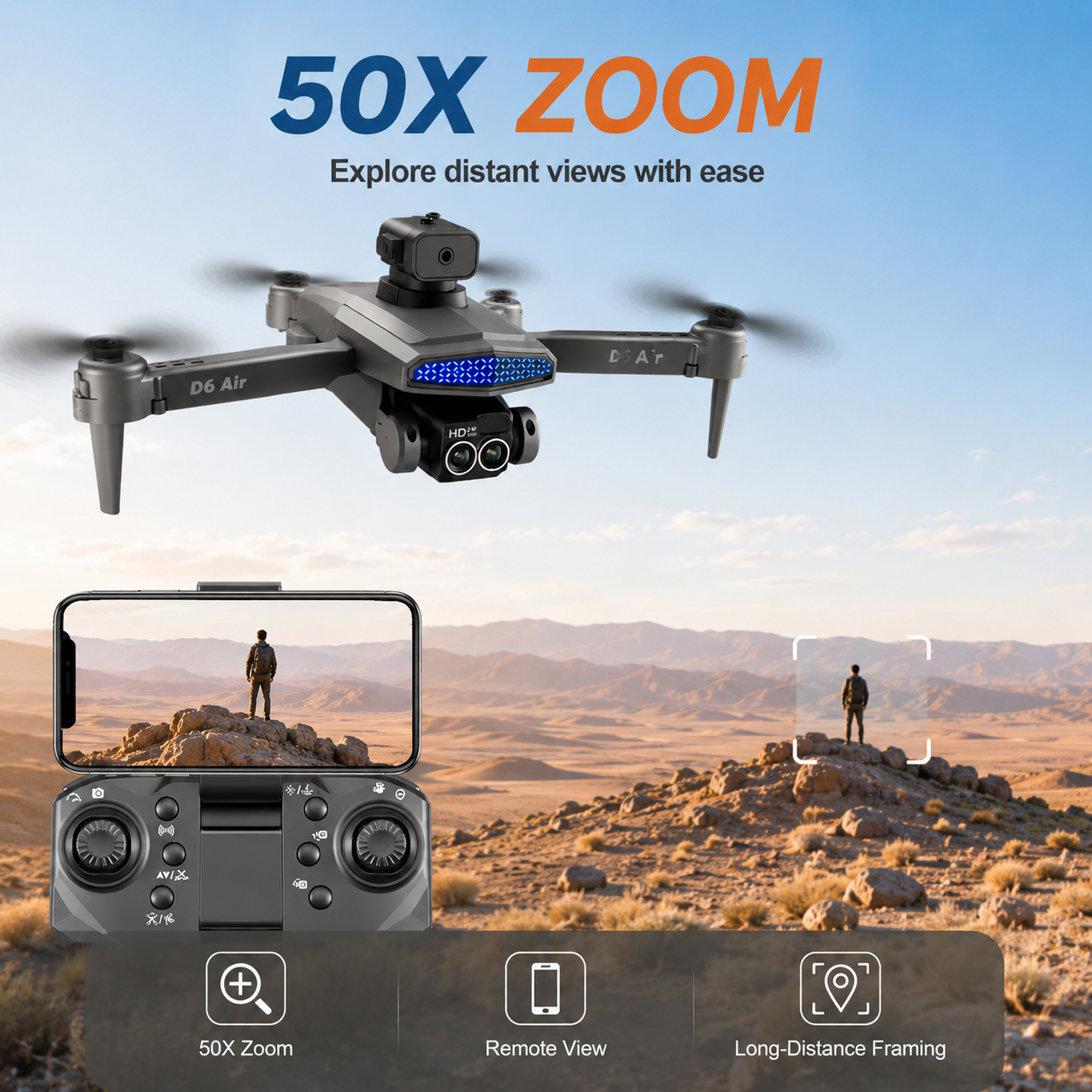 ZNLYRION D6 에어 폴더블 RC 드론 4K 듀얼 - Fpv Drone Bag 리뷰 및 가격