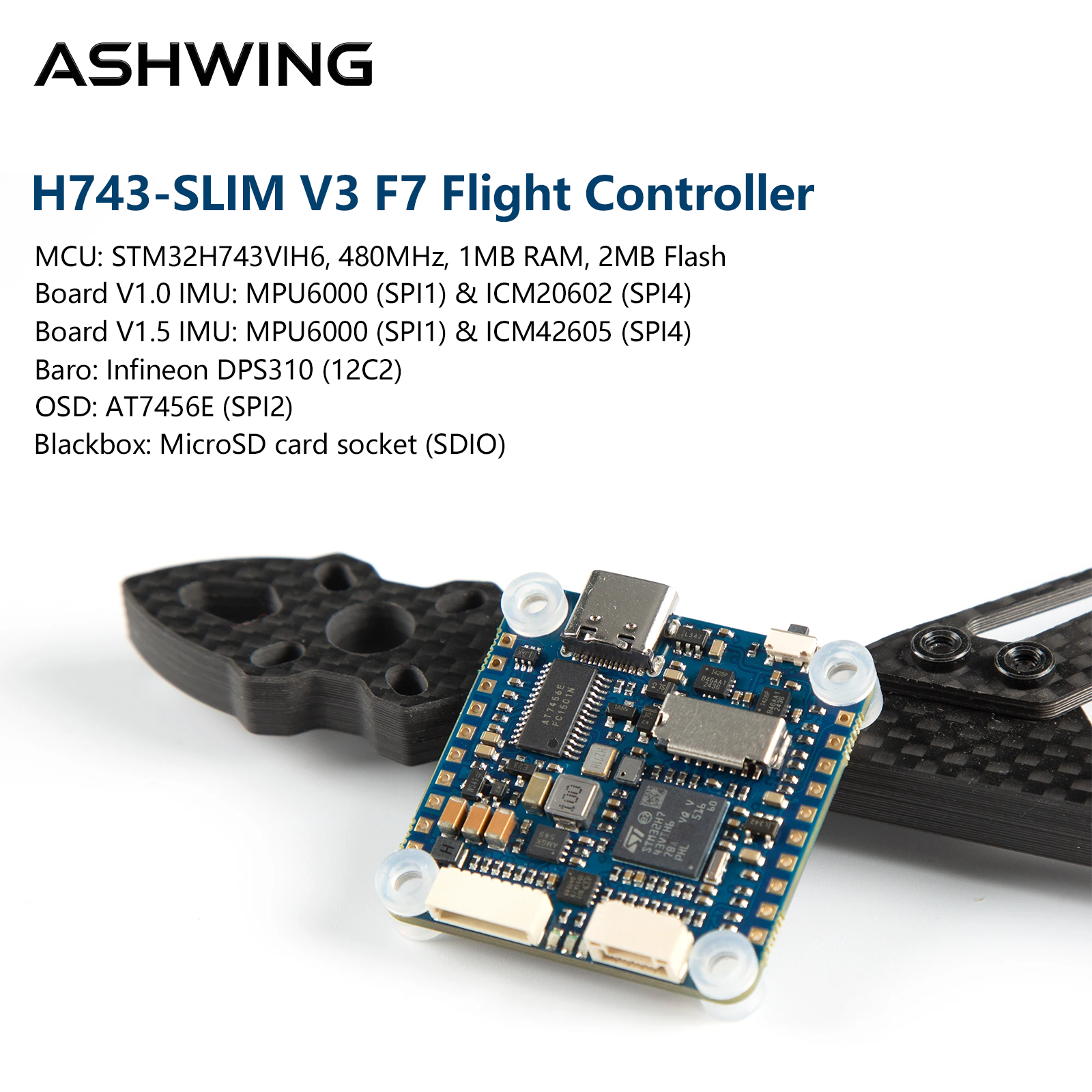 H743-SLIM V3 비행 컨트롤러 STM32H743 - Fpv Drone Flight Controller 리뷰 및 가격